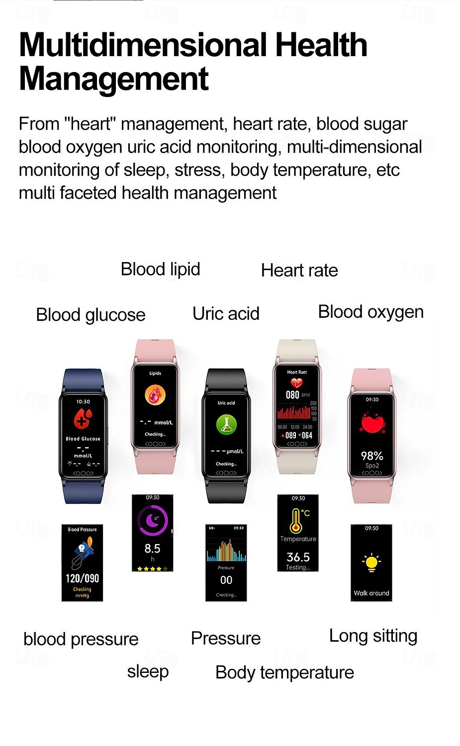 NEW Smart Watch 1.47 inch Smartwatch Fitness Running Watch Bluetooth Temperature Monitoring Pedometer Call Reminder Compatible with Smartphone Women Men Waterproof Media Control Message 2025 - $35.99 –P6