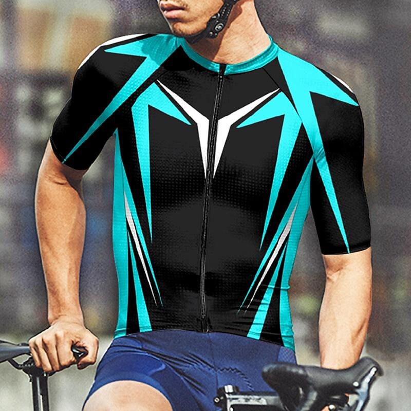 Homme Maillot Velo Cyclisme Manche Courte Cyclisme Tee-shirt Maillot Top avec 3 poches arrière VTT Vélo tout terrain Respirable Séchage rapide Jaune Rouge Bleu Bloc de couleur Des sports Vêtement de 2025 ? $24.79 –P12
