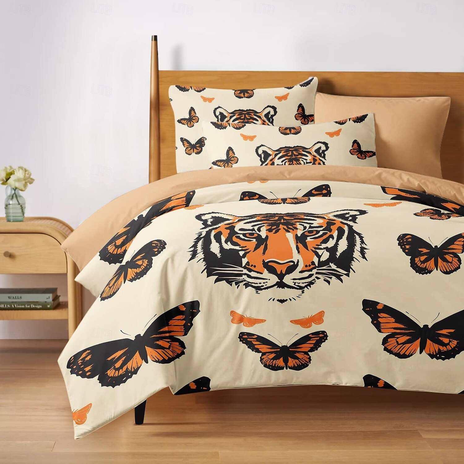 Butterfly and Tiger Pattern Duvet Cover Set Set Soft 3-Piece Luxury Cotton Bedding Set Home Decor Gift Twin Full King Queen Size Duvet Cover 2025 - $60.99 –P1