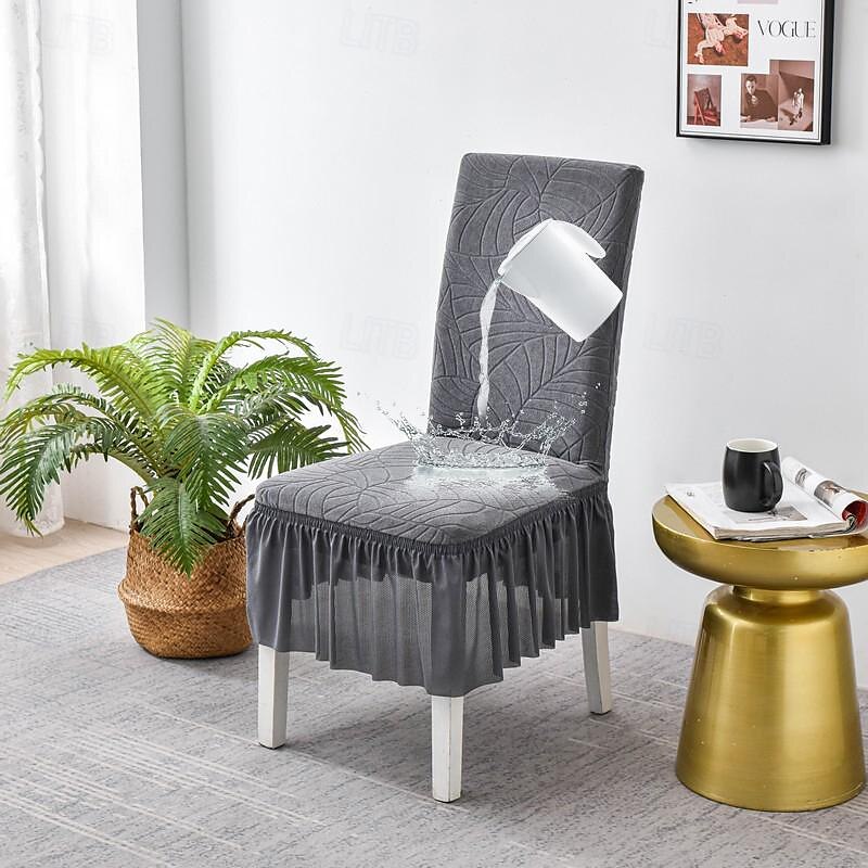 conjunto de capas de cadeira ajustáveis resistentes à água sala de jantar elástica jacquard elastano capa de assento removível capa de cadeiras de encosto alto de 2025 por $22.99 –P14