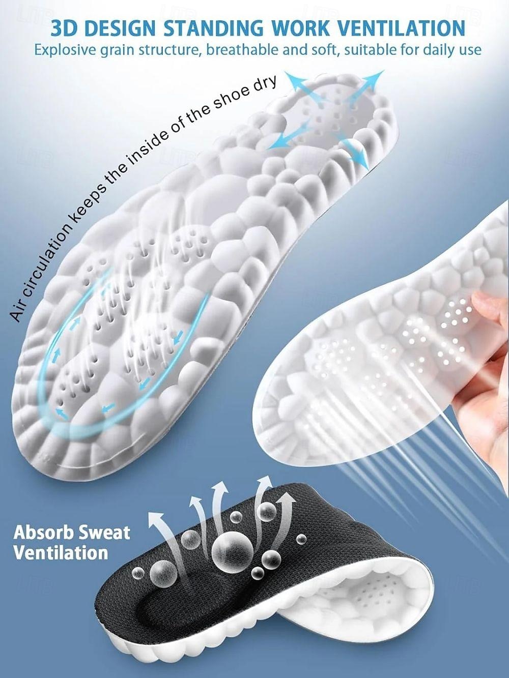 1 paio di solette con tecnologia 4D Cloud - morbido sollievo per il dolore al piede - supporto dell'arco plantare e punti di massaggio - diverse misure e colori disponibili del 2025 a $6.99 –P2