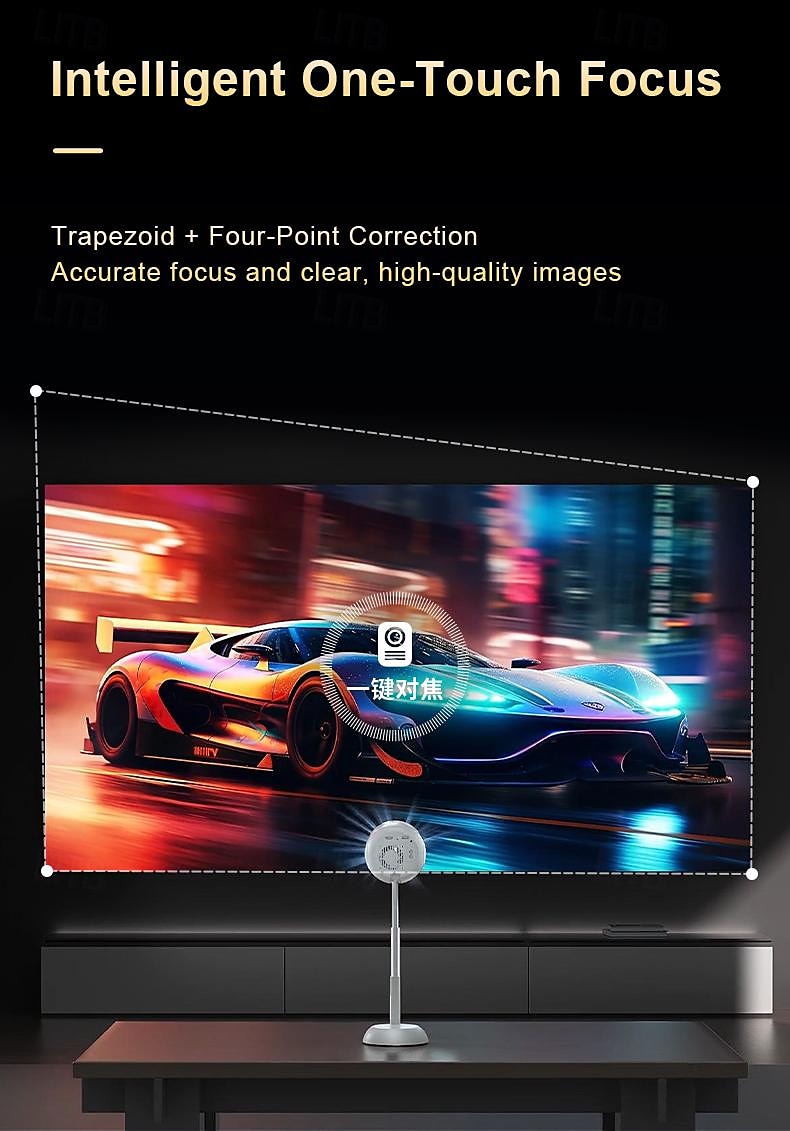 Кинопроектор ts-6 xy01 с поддержкой Wi-Fi и беспроводной связи, а также локальный видеопроектор для домашнего кинотеатра с разрешением 1080p, совместимый с ios/android/usb, используемый для встреч, 2025 - $257.69 –P7