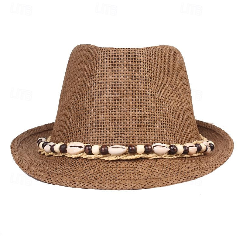 Men's Kentucky Derby Hat Sun Hat Party Hat Bowler Hat Black White Acrylic Fibers Fashion Casual Street Daily Plain Sunscreen Breathable 2026 - $9.49 –P2