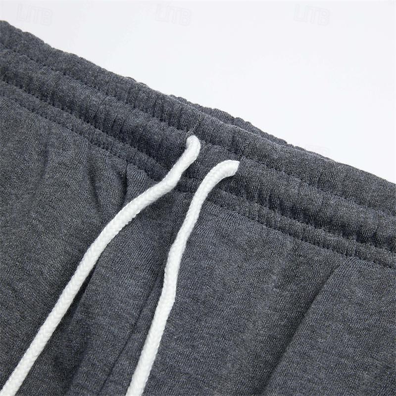 Herr Fleecebyxor Joggingbyxor Joggare Långbyxor Ficka Slät Komfort Andningsfunktion Utomhus Dagligen Utekväll Mode Ledigt Svart Armégrön 2025 - $17.99 –P5
