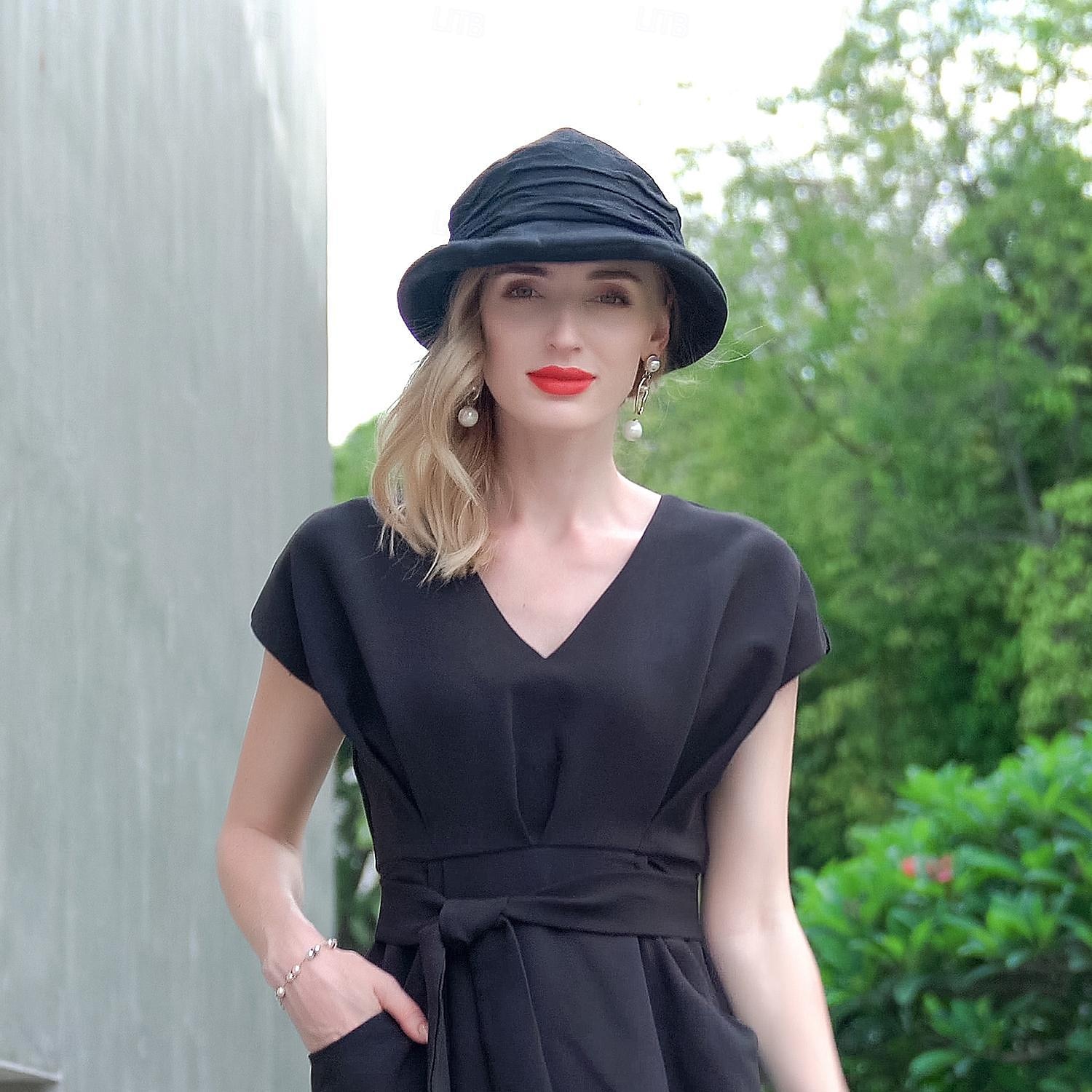 cappelli cappello a secchiello in cotone cappello floscio cappello da sole casual vacanza semplice classico con copricapo con giunture di colore puro del 2025 a $24.99 –P9