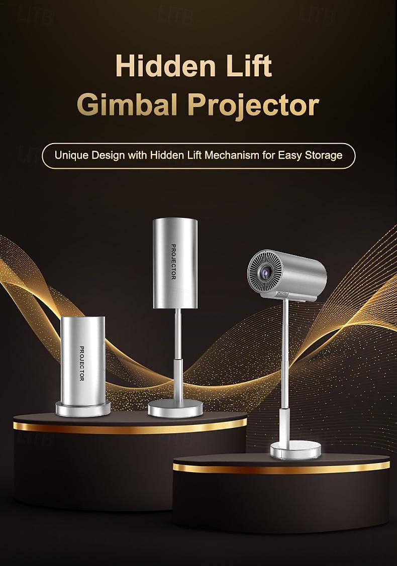 TS-3 Smart Portable Movie Projector with WiFi and Wireless & Native 1080P Home Theater Video Projector Compatible with IOS/Android/HDTV/USB Suitable for Meeting Office School Team Building 2025 - $257.69 –P1
