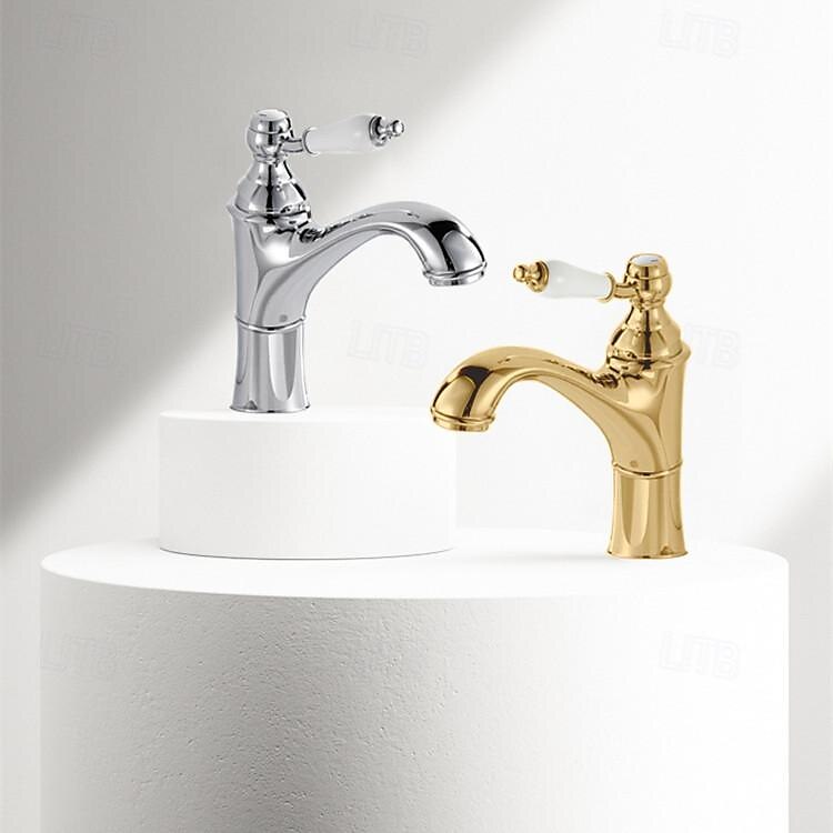 Torneira pia do banheiro - Cascata Galvanizar Conjunto Central Monocomando e Uma AberturaBath Taps de 2025 por $121.99 –P3