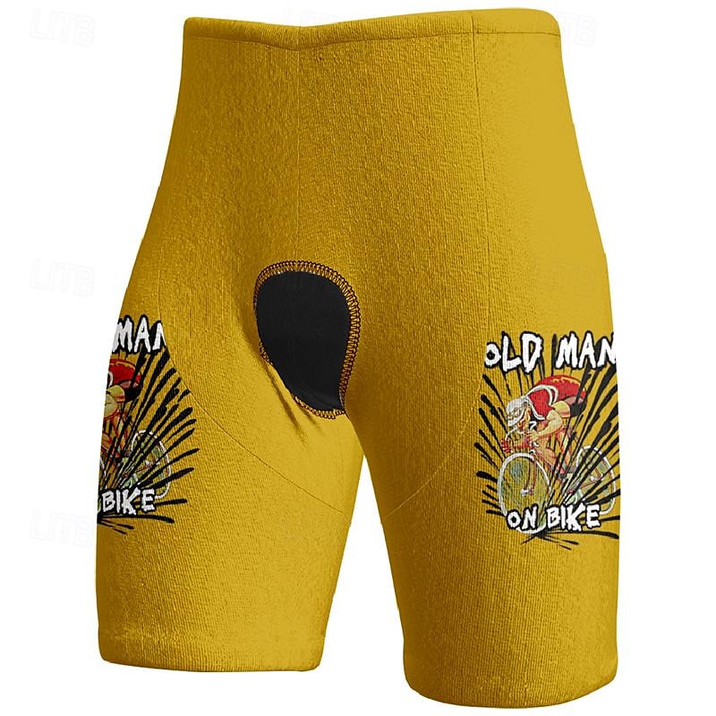 Per uomo Pantaloncini da ciclismo Pantaloncini da bici Bicicletta Pantaloncini / Cosciali Taglio aderente Gli sport Pop art Traspirante Asciugatura rapida Elevata elasticità Comodo Giallo Rosa del 2025 a $30.99 –P9