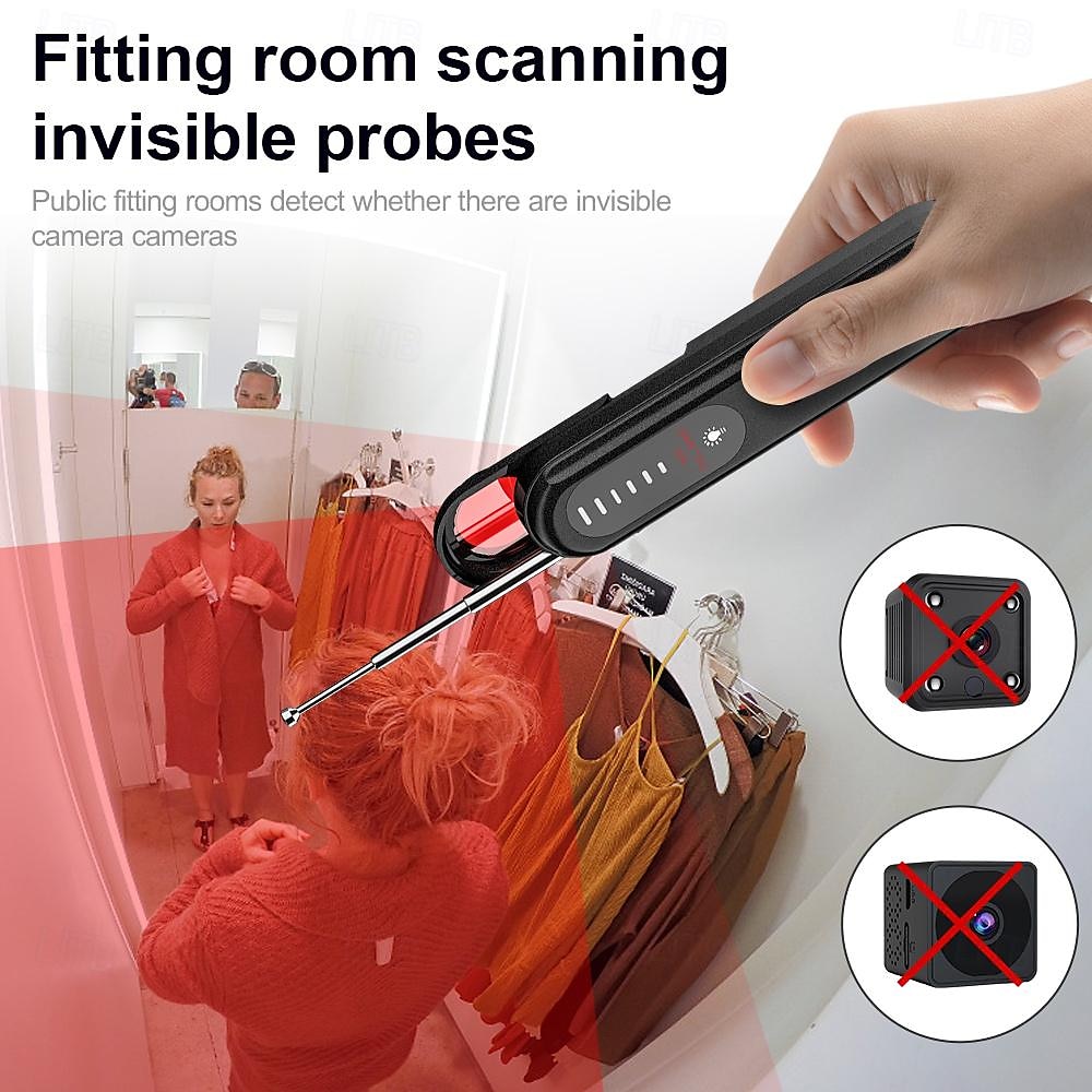 Hidden Camera Detector GPS Tracker Detector Find Wireless Bugging Devices in Cars Bathrooms Offices Hotels 2025 - $39.99 –P6