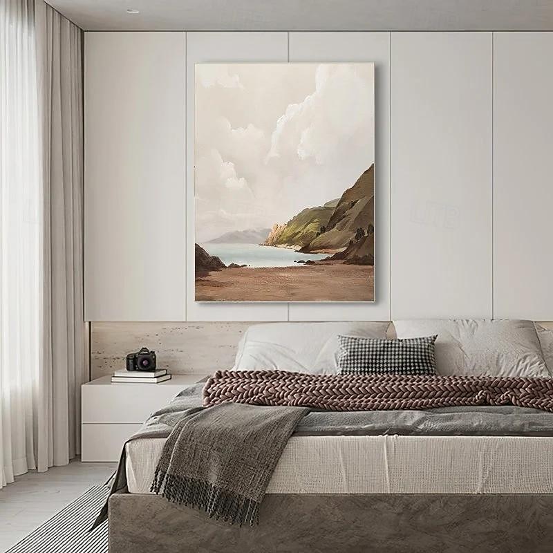 pictură maro bej pictură în ulei lucrată manual maro wabi sabi pictură în ulei pictura în ulei texturată pictată manual pictură în ulei bej artă abstractă maro pânză artă modernă decor orizontală 2026 - $116.99 –P7