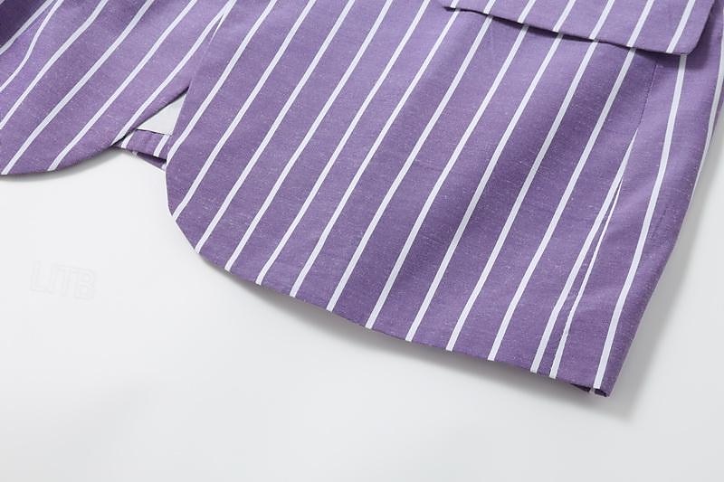 Miesten Valmistujaiset Bleiseri Muodollinen iltajuhla Hääjuhla Syntymäpäiväjuhlat Muoti Vapaa-aika 봄 & Syksy 95% polyesteriä 5% spandexia Raita Tasku Rento / arki Yksirivinen Bleiseri Punastuvan 2025 - $57.99 –P8