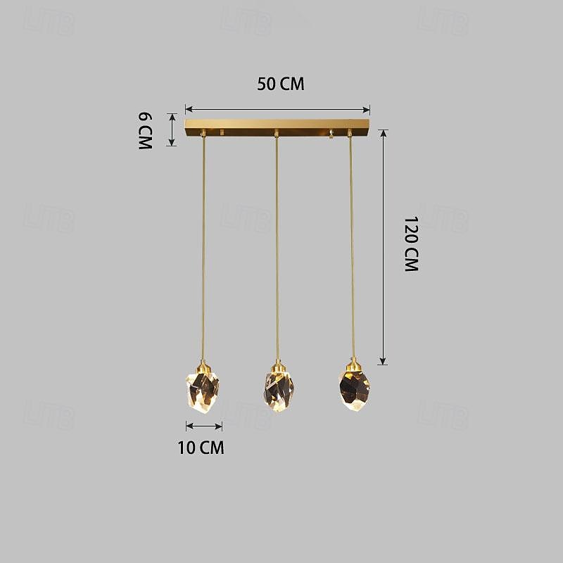 LED Pendant Light Dimmable  1/3/5/7/10/15-Light Nordic Glass Ball Home Decor Modern Crystal Chandelier Simple Home Decoration Chandelier Dining Room Bar Counter 85-265V ONLY DIMMABLE WITH REMOTE CONTROL 2025 - $67.99 –P5