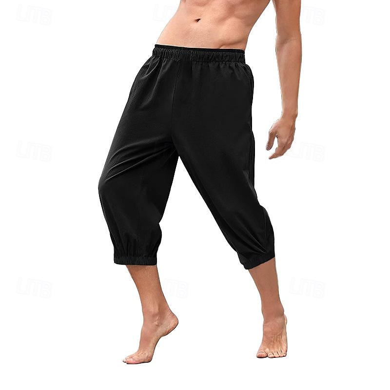 Retrò Vintage Medievale Rinascimento Pantaloni da pirata Cavaliere Celtico Ranger Tinta unica Costume Per uomo Costumi da pirata Fantasia Halloween Carnevale Mascherata Performance LARP Fiera del 2026 a $25.99 –P9