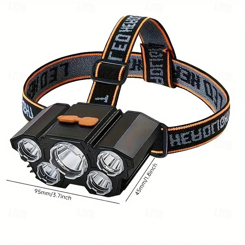 LED Headlights USB Rechargeable Waterproof LED Headlamp 5 Heads for Camping Fishing & Emergency Lighting Includes USB Cable 2025 - $11.49 –P1