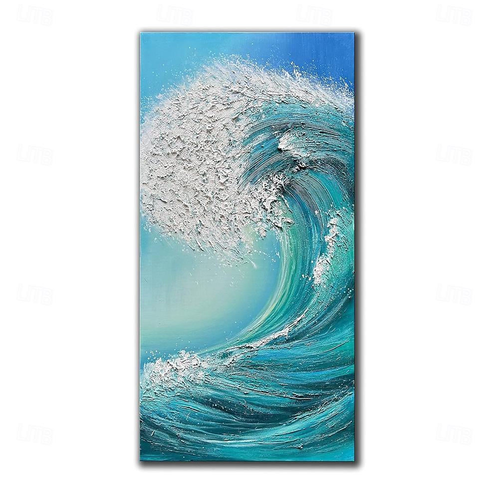 Handmade Oil Painting Canvas Wall Art Decoration Modern Abstract Texture Sea Wave Landscape for Home Decor Rolled Frameless Unstretched Painting 2025 - $58.99 –P1