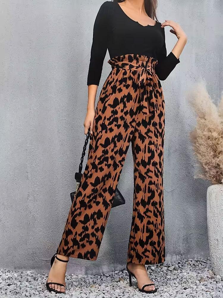 Femme Combinaison Mode Longue Graphic Imprimer Respirabilité Confortable Non Elastique Casual Quotidien Café Printemps & Automne Standard de 2025 ? $29.99 –P2