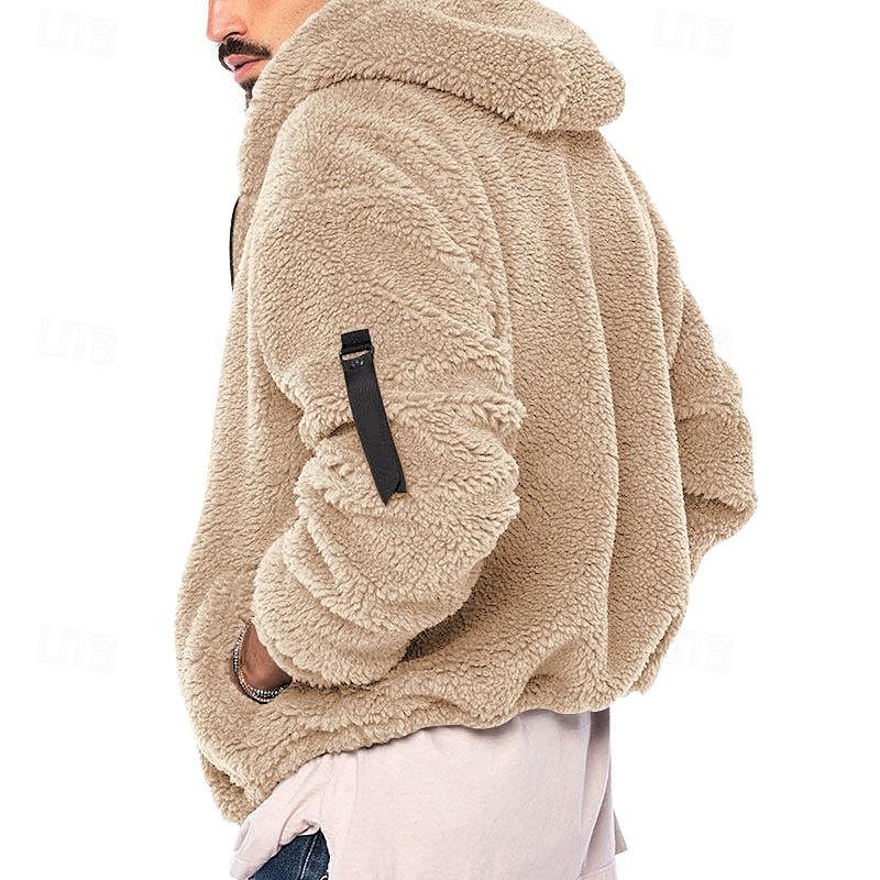 Pánské Zimní bunda Polar Fleecová bunda Bunda s kapucí Denní Dovolená Zahřívací Kapsy Podzim zima Bez vzoru Módní Šik ven Kapuce Standardní Černá Námořnická modř Khaki Tmavě šedá Saka 2025 - $36.99 –P8