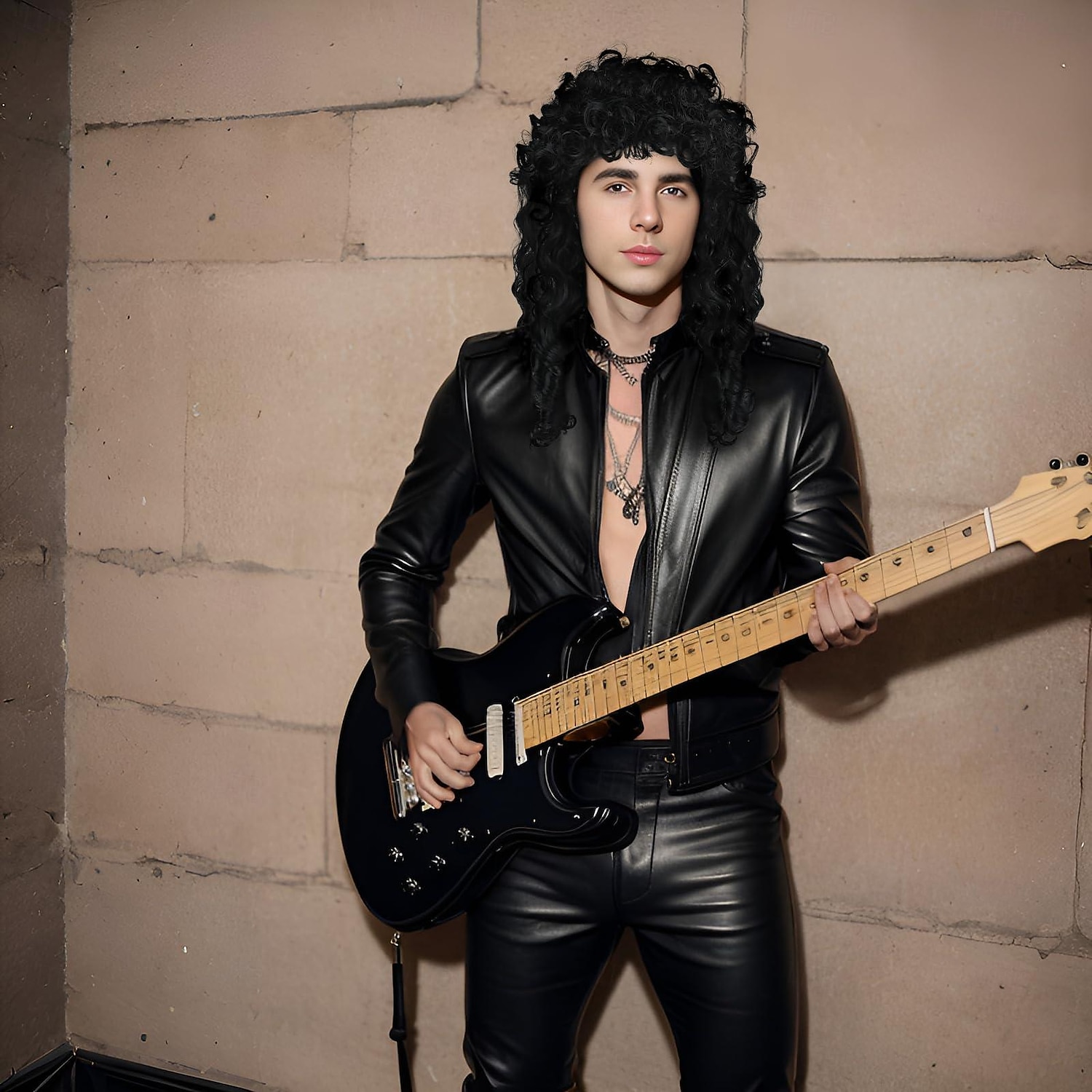 piratparykk lang svart bølget krøllete kaptein halloween punk rock voksen cosplay 2025 - $17.99 –P5