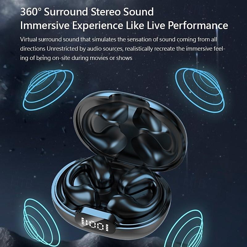 1PC Painless Wear Ear-clip EarphonesTWS Wireless Bluetooth5.3 Earbuds with Microphone 2025 - $16.99 –P4