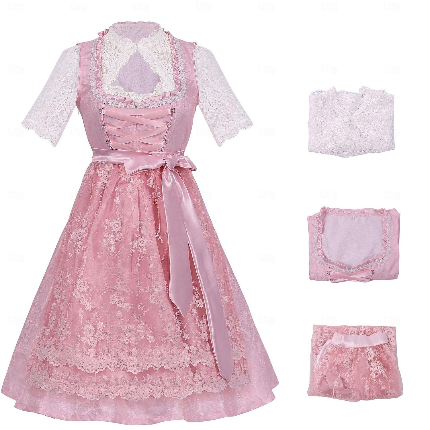 Oktoberfest Vestidos Accesorios Falda acampanada bávaro Mucama Alemán Munich prados Mujer Paño de estilo tradicional Camisas Vestido Delantal 2026 - $72.99 –P16