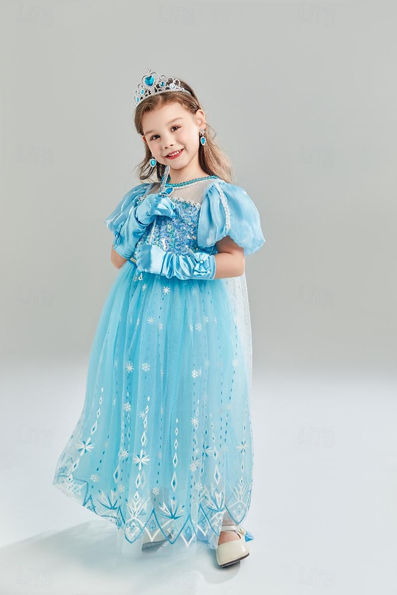 La Reine des neiges Conte de Fées Princesse Cendrillon Elsa Robe de demoiselle d'honneur Costume de soirée à thème Robes en tulle Douce Lolita Cosplay de Film for Fille Enfants Carnaval Fête / Soirée de 2025 ? $35.99 –P6