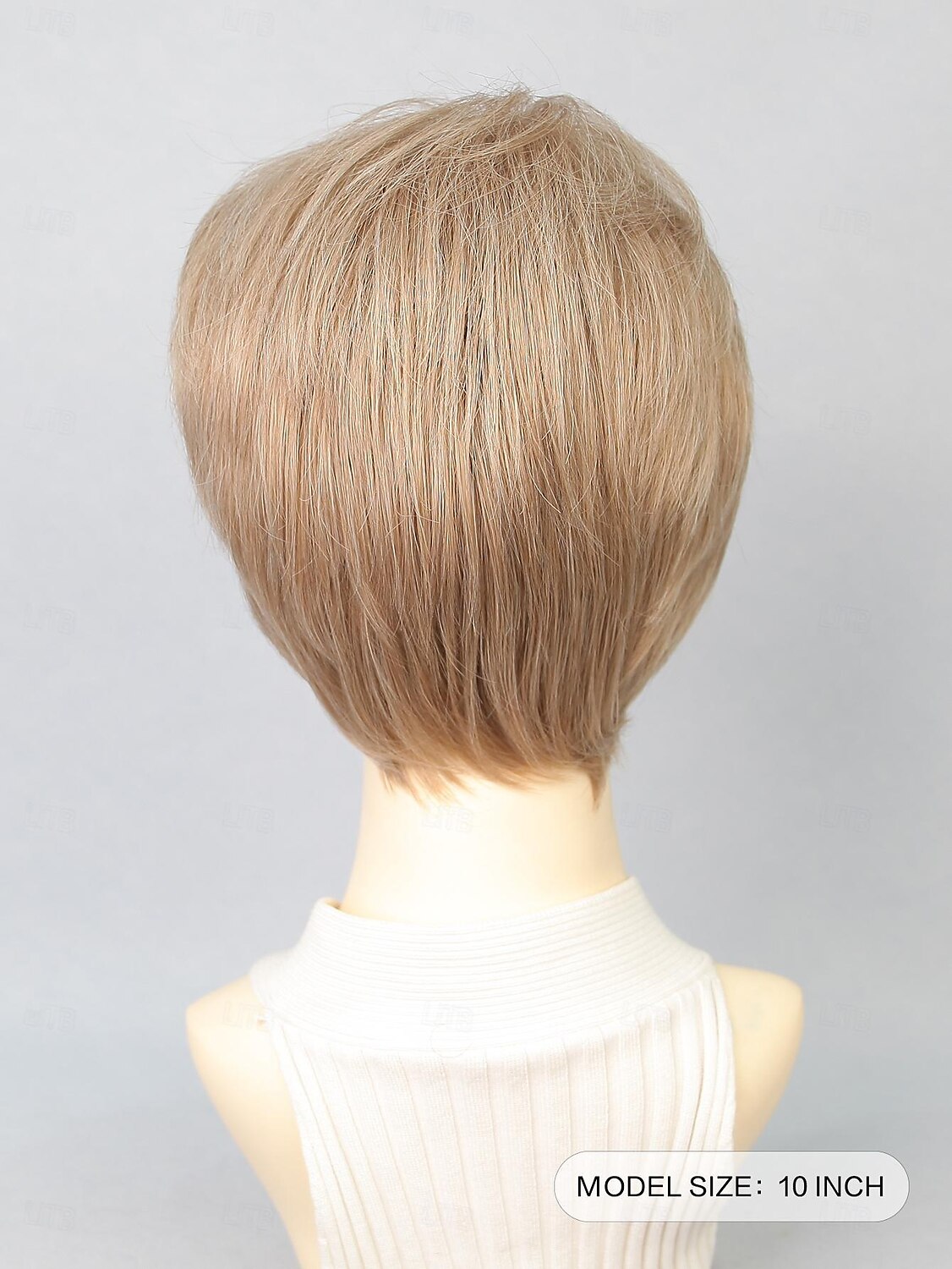 Synthetische pruiken Natuurlijk recht Korte bob Zijdeel Pruik 25.4 cm Lichtgoud Synthetisch haar Dames Meerkleurig 2025 - $18.49 –P5