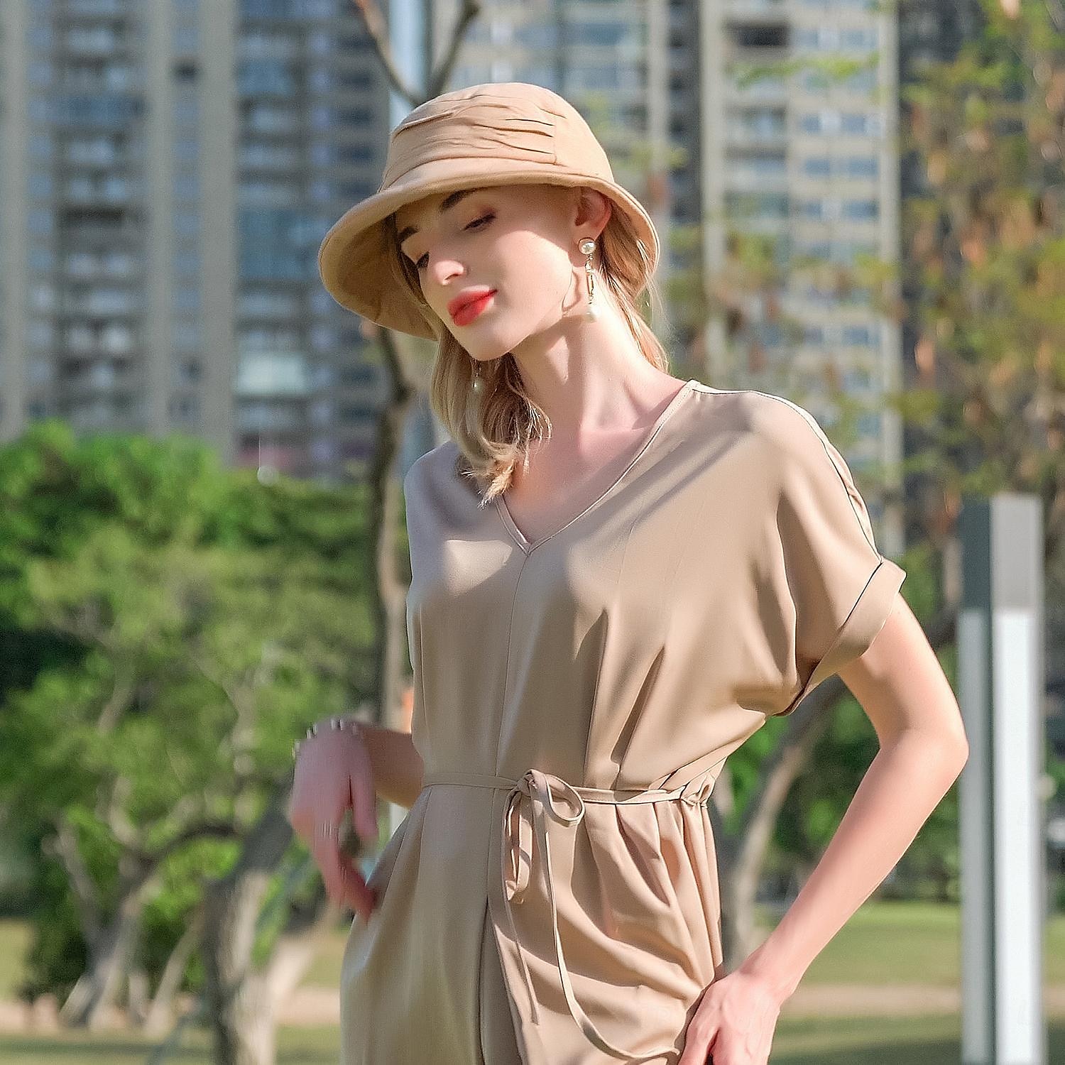 cappelli cappello a secchiello in cotone cappello floscio cappello da sole casual vacanza semplice classico con copricapo con giunture di colore puro del 2025 a $24.99 –P5
