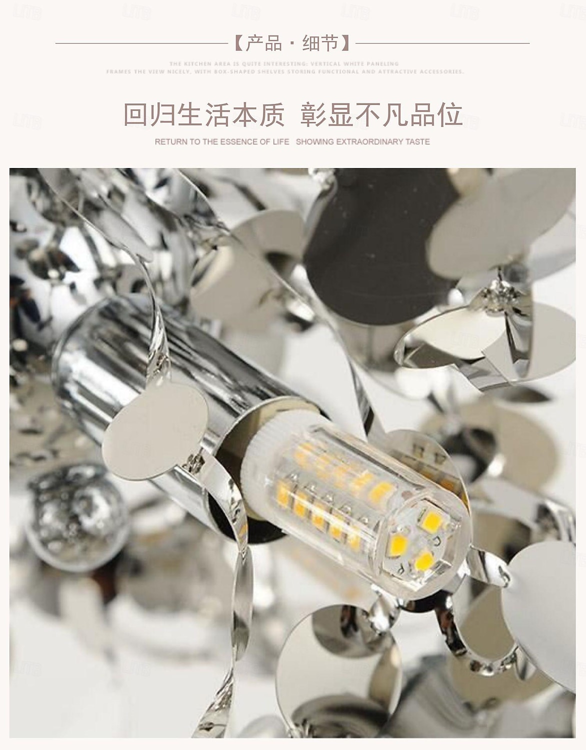 3-Light 40 cm Design unico Luci Pendenti Acciaio inossidabile Stile nordico 110-120V 220-240V del 2025 a $126.99 –P8