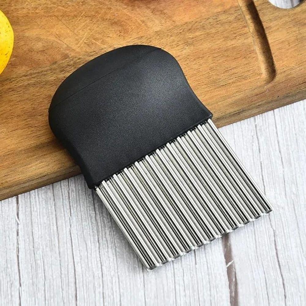 krajalnica do ziemniaków falowanych - ostrze ze stali nierdzewnej, ergonomiczny uchwyt, uniwersalna krajalnica do warzyw do ziemniaków, ogórków, marchwi 2025 - $8.99 –P4