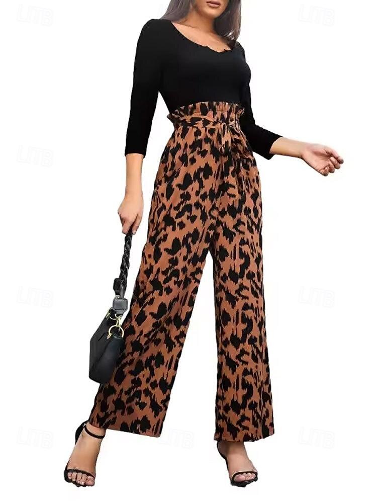 Femme Combinaison Mode Longue Graphic Imprimer Respirabilité Confortable Non Elastique Casual Quotidien Café Printemps & Automne Standard de 2025 ? $29.99 –P6