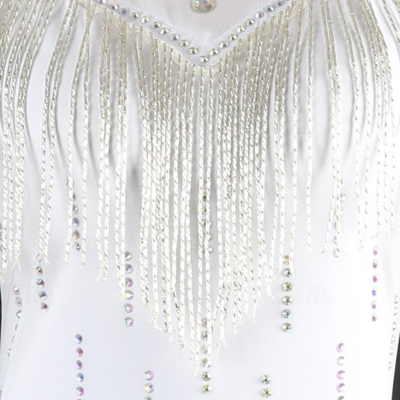 Latijnse dans Kleding Strass Kwastje Dames Prestatie Opleiding Lange mouw Hoog Spandex Tule 2025 - $180.99 –P6
