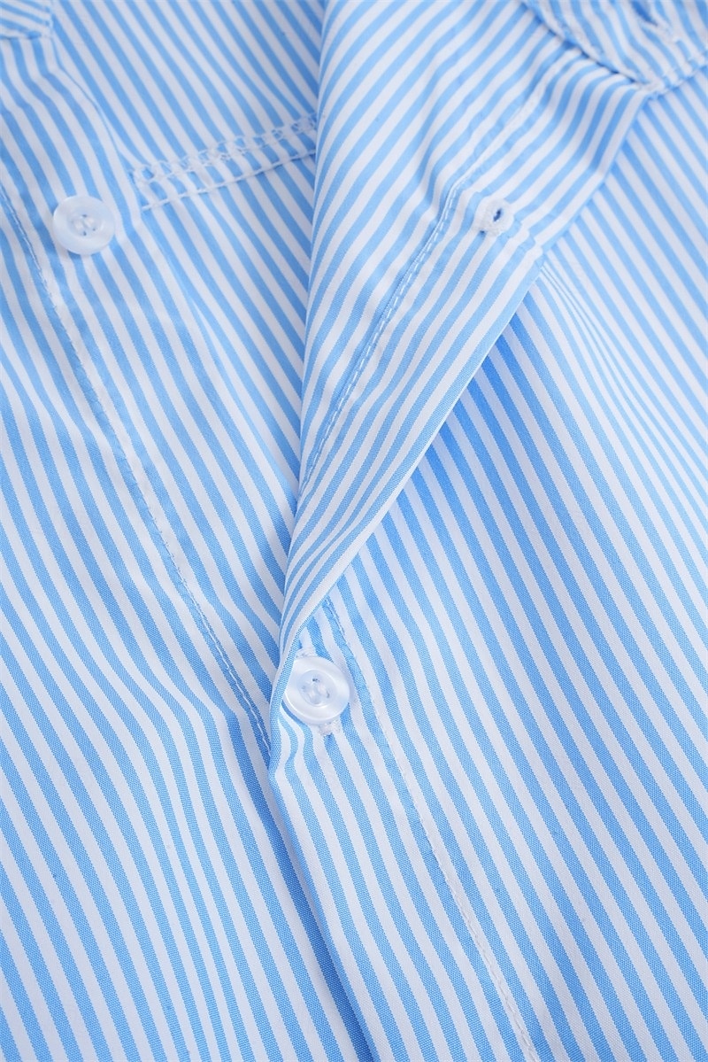 Voor heren Overhemd Zomer overhemd Strand Kleding Overhemd met knopen Normaal shirt Gestreept shirt Blozend Roze Groen Donkergrijs Licht Blauw Lange mouw Effen Band Kraag Dagelijks Vakantie Splits 2025 - $25.99 –P3
