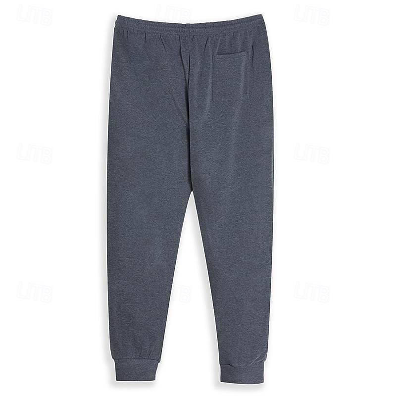 Herr Fleecebyxor Joggingbyxor Joggare Långbyxor Ficka Slät Komfort Andningsfunktion Utomhus Dagligen Utekväll Mode Ledigt Svart Armégrön 2025 - $17.99 –P2