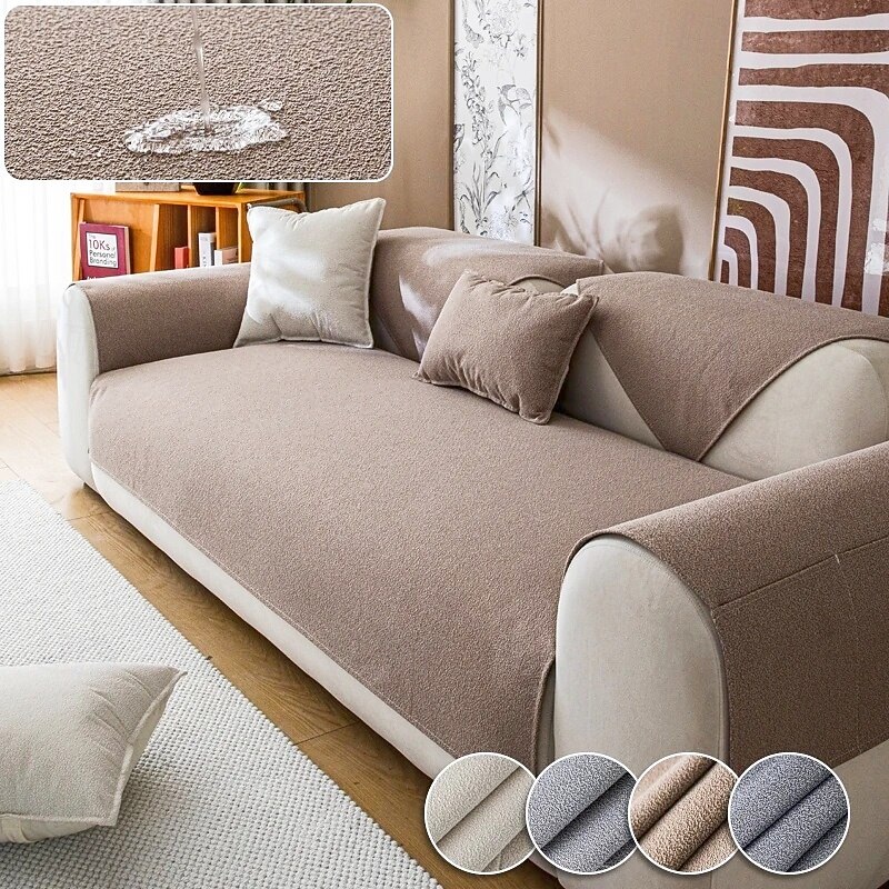 Housse de coussin de siège de canapé antidérapante en chenille hydrofuge - tissu durable et luxueux - protège contre les déversements et les taches - support antidérapant pour un ajustement sûr - améliore et revitalise votre canapé de 2025 ? $25.99 –P4