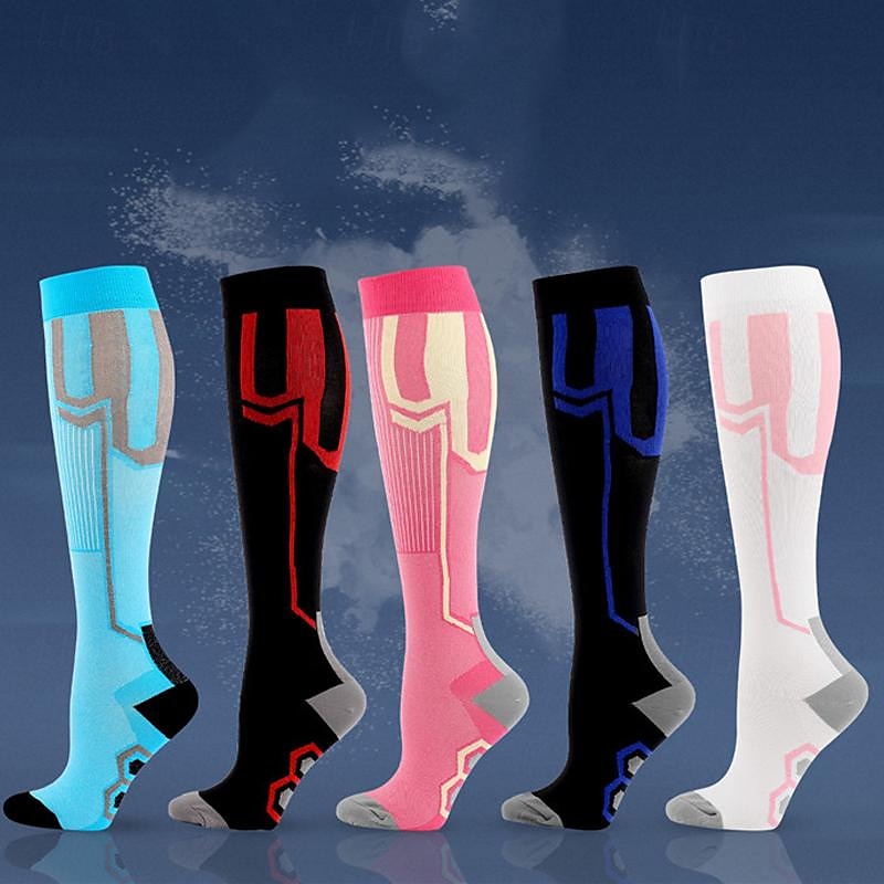 Calcetines de compresión Calcetines Deportivos Calcetines para correr 1 Par Bloque de Color Hombre Calcetines de tubo A prueba de resbalones Transpirable Reductor del Sudor Cómodo Entrenamiento de 2025 - $7.59 –P7