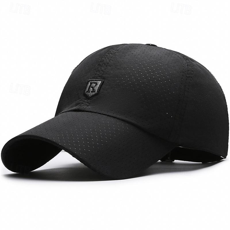 Herren Cap Basecap Sonnenhut Kappe Schwarz Weiß Polyester Modisch Brautkleider schlicht Strasse Täglich Glatt Einstellbar Sonnenschutz Atmungsaktiv 2025 - $8.99 –P1