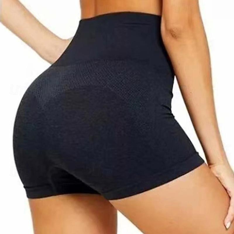 Femmes Shorts de gym Shorts de yoga Shorts d'entraînement Taille haute Pilates Entraînement en salle Entraînement Shorts Couleur Unie Noir Bleu Bleu Ciel Des sports Tenues de Sport Élastique Mince de 2025 ? $6.49 –P3