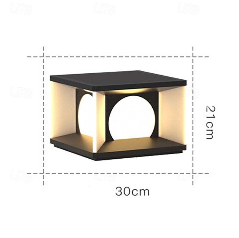 Lampada da parete per esterni a LED bianco caldo 30 cm Lampada da pilastro esterna impermeabile a 1 luce Lampada da pilastro moderna per cancello di recinzione da giardino, cortile, prato, percorso, del 2025 a $265.59 –P5