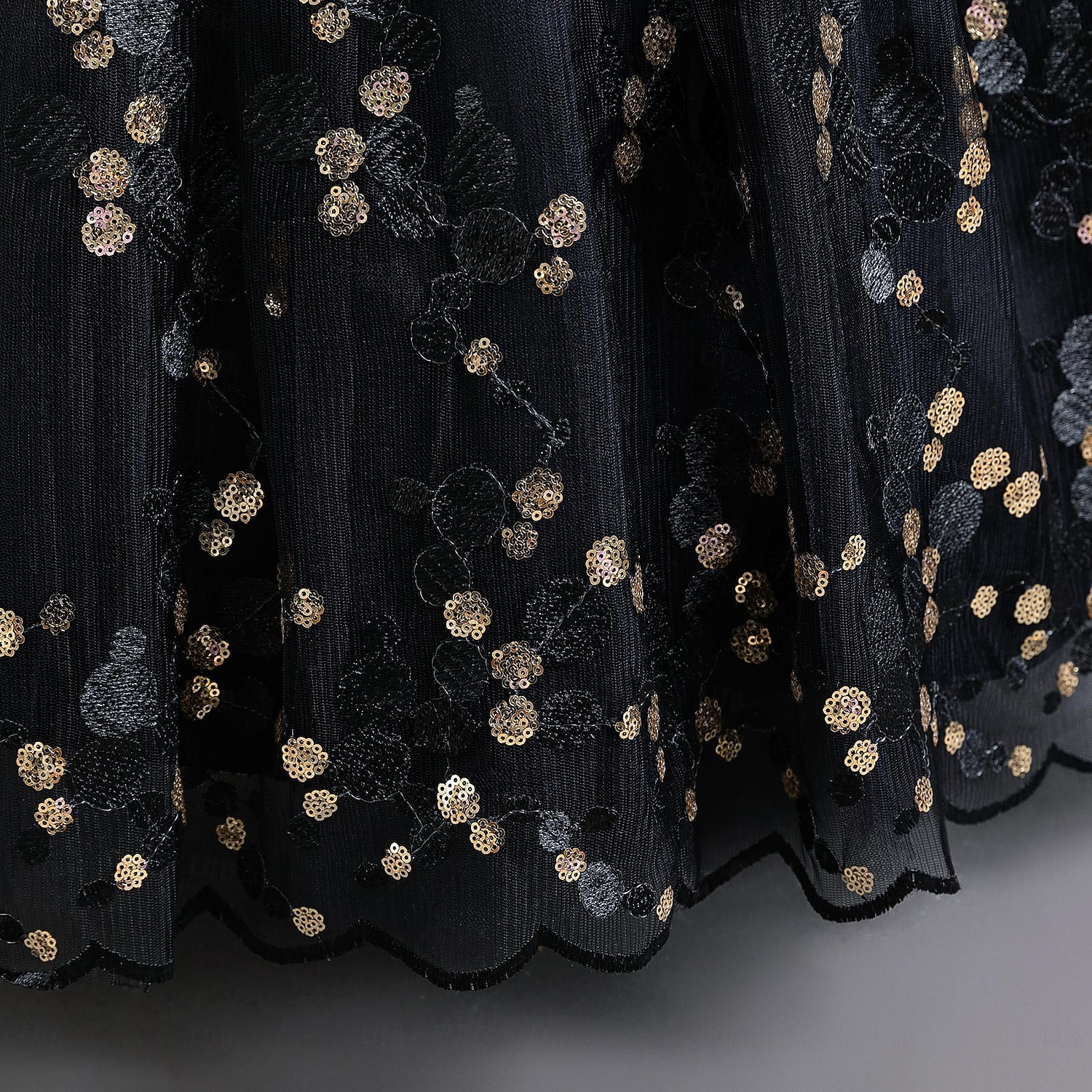 Děti Dívčí Šaty na párty Pevná barva Flitry Puntíky Bez rukávů Svatební Vánoční Večírek Elegantní Princeznovské Polyester Maxi Flitrové šaty Šaty na párty Tylové šaty Léto Jaro Podzim 4-12 let Čern 2025 - $50.99 –P3