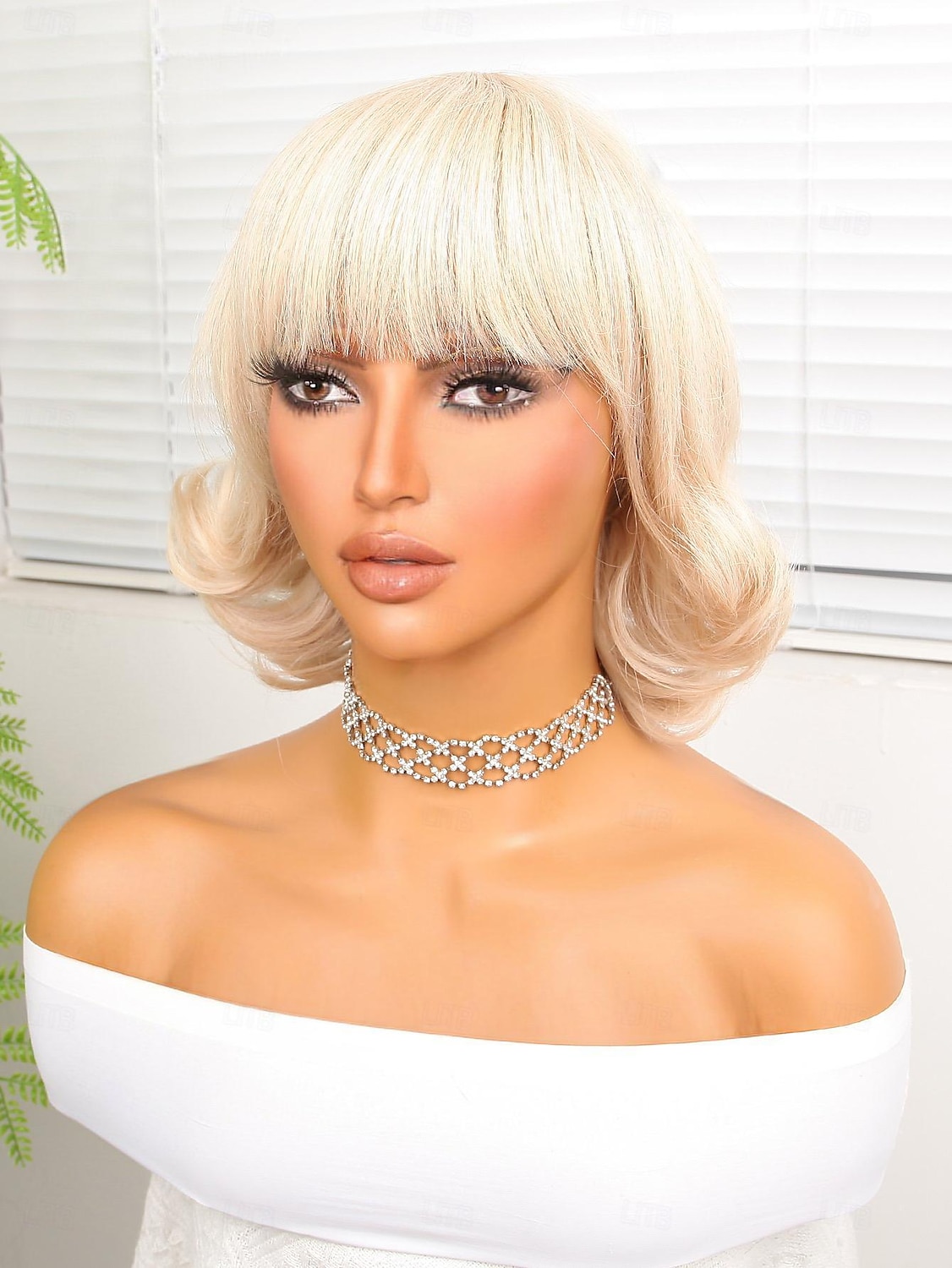 Syntetické paruky Deep Curly Střih Bob Elegantní ofina Paruka 10" Zlatavá Umělé vlasy Dámské Zlatá 2025 - $18.99 –P4