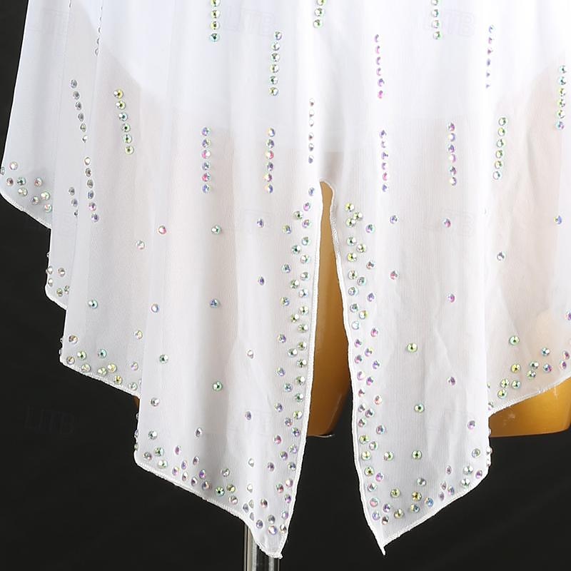 Latijnse dans Kleding Strass Kwastje Dames Prestatie Opleiding Lange mouw Hoog Spandex Tule 2025 - $180.99 –P8