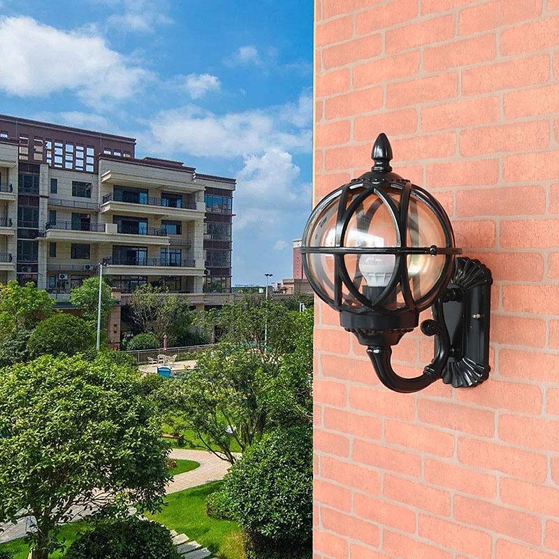 Liruxun illuminazione esterna sferica lampade da parete per esterni luci a pilastro lampada a testa a colonna luce paesaggistica lampada a pilastro da giardino impermeabile a led del 2025 a $132.99 –P9