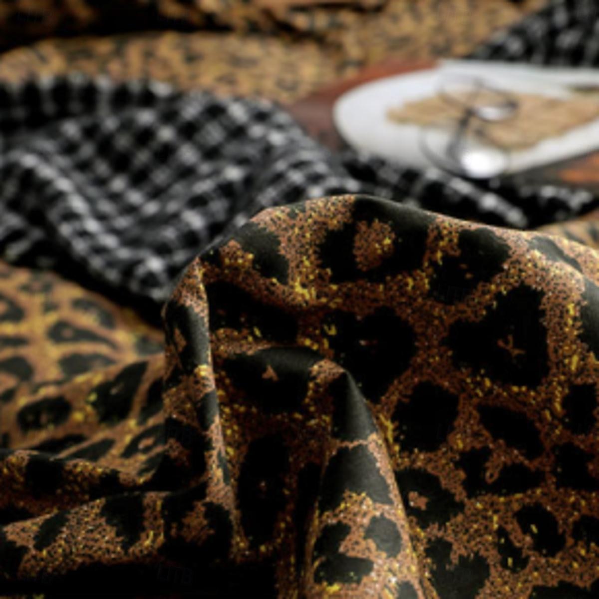 Leopard Print Duvet Cover Set - Includes Duvet Cover and Pillowcases - Stylish and Bold Animal Print Design - Soft and Comfortable Fabric - Perfect for Adding a Wild Touch to Your Bedroom Decor 2025 - $28.99 –P4