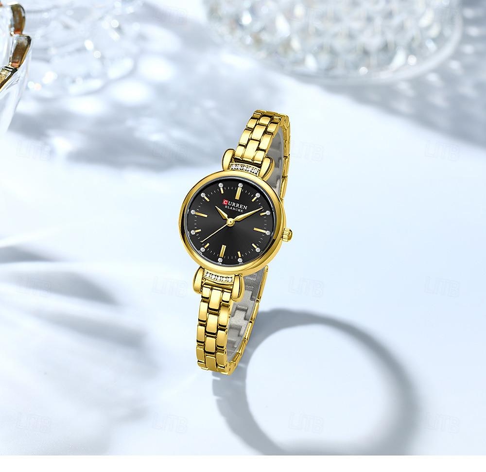 CURREN Dam Kvartsklockor Minimalistisk Mode Vardaglig klocka Armbandsur VATTENTÄT Dekorativ Rostfritt stål Klocka 2025 - $27.99 –P5
