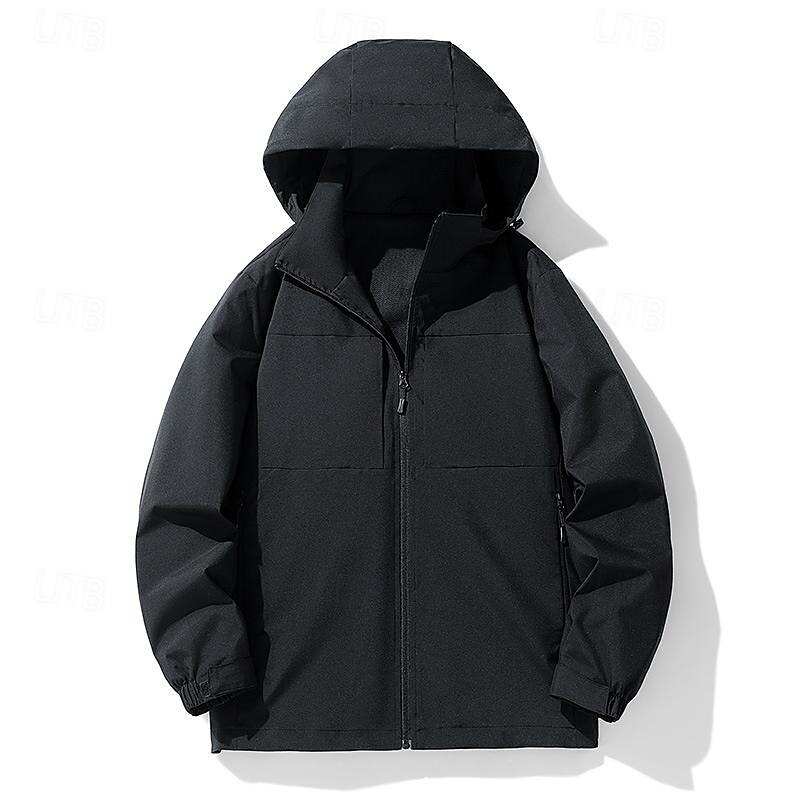 Hombre Chaqueta Softshell Chaqueta para senderismo Al aire libre Resistente al Viento Resistente al Agua Sudadera Chaqueta cortavientos Camping / Senderismo / Espeleología Viaje Negro Verde Ejército 2025 - $39.99 –P5