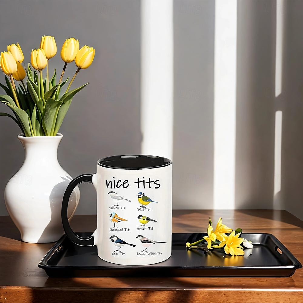 bella tazza di uccello con tette - divertente tazza di caffè per birdwatcher: tazza di caffè con linguaggio di uccelli, regalo di compleanno per donne, uomini e amanti degli uccelli - capacità di 11 del 2025 a $16.99 –P3