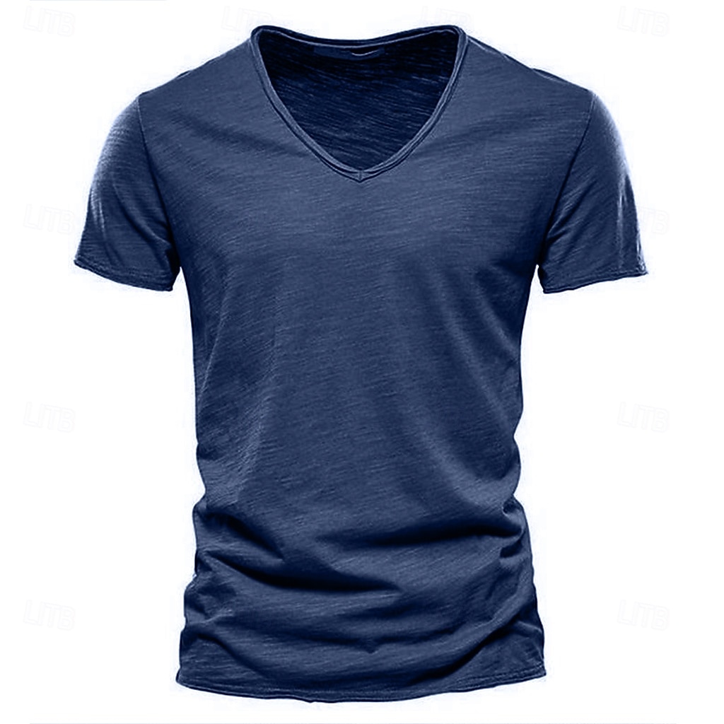 Per uomo Maglietta Maglie traspiranti Manica Corta Scollo a V Semplice Sport Essenziale Casual Morbido Casa Streetwear Casual Esercito verde blu navy Nero Maglietta Top per Uomo del 2025 a $13.99 –P2