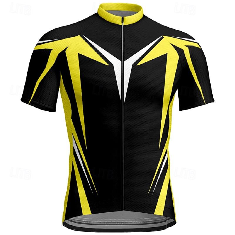 Homme Maillot Velo Cyclisme Manche Courte Cyclisme Tee-shirt Maillot Top avec 3 poches arrière VTT Vélo tout terrain Respirable Séchage rapide Jaune Rouge Bleu Bloc de couleur Des sports Vêtement de 2025 ? $24.79 –P4