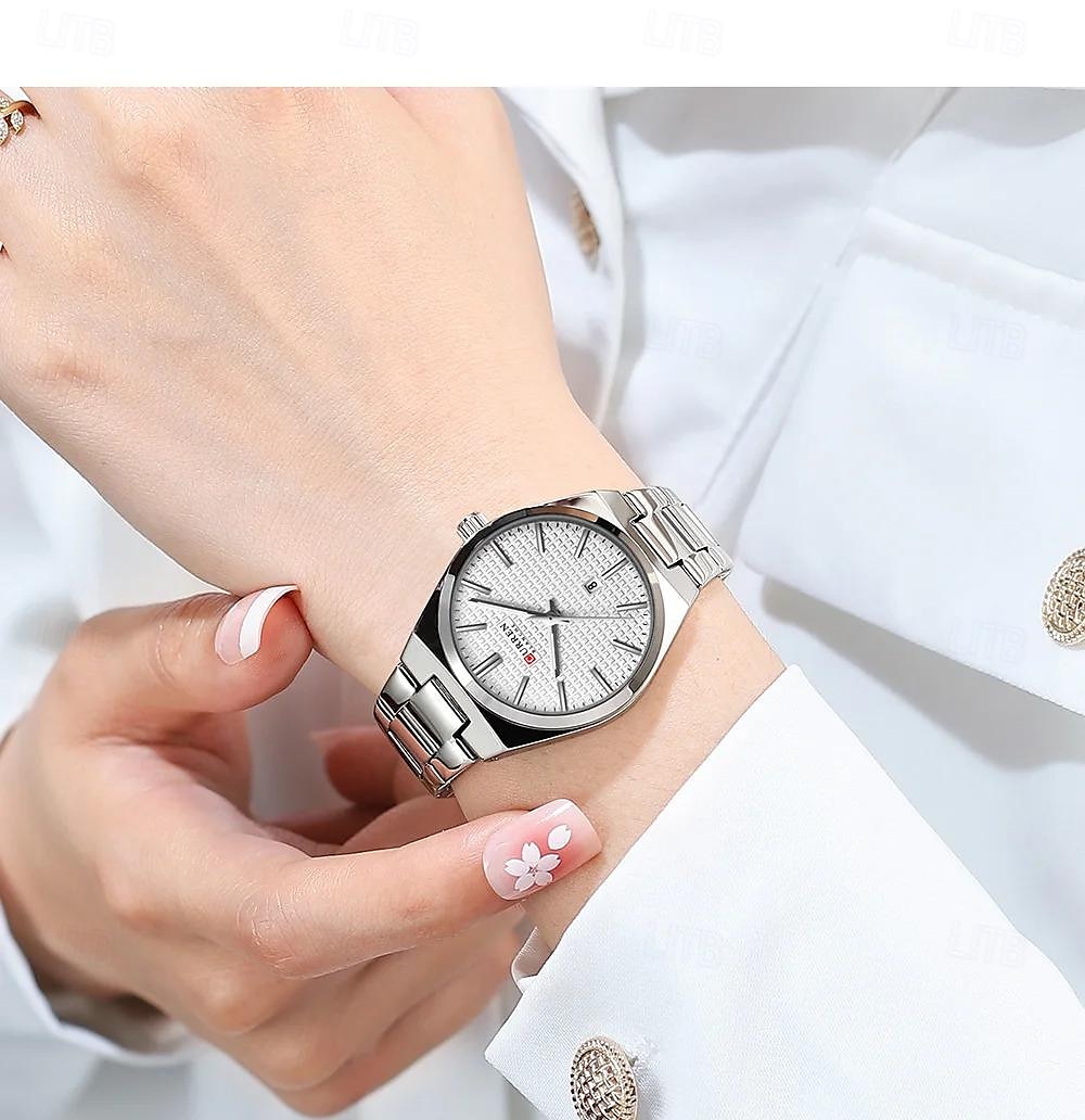 aktuális divat női karóra felső márka luxus női karóra elegáns rozsdamentes acél karkötő klasszikus női óra ajándék 8439 2025 - $27.99 –P1