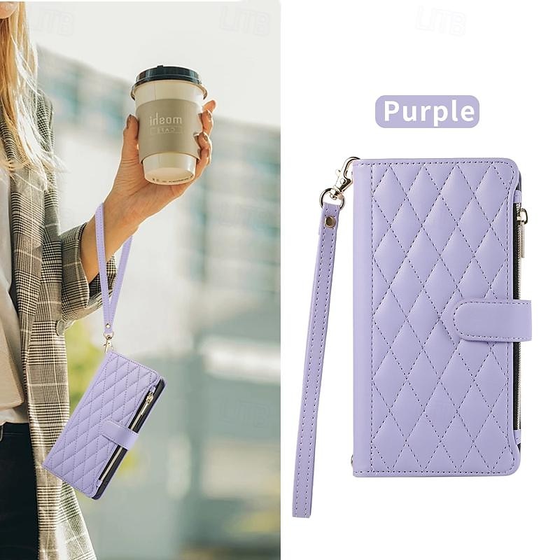 Phone Case For Samsung Galaxy iPhone 16 iPhone 15 Pro Max Plus iPhone 14 13 12 11 Pro Max Plus Mini Wallet Case with Stand Holder Magnetic Zipper Retro TPU PU Leather 2025 - $21.99 –P3
